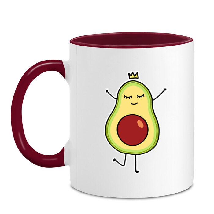 Кружка двухцветная Милое авокадо фото
