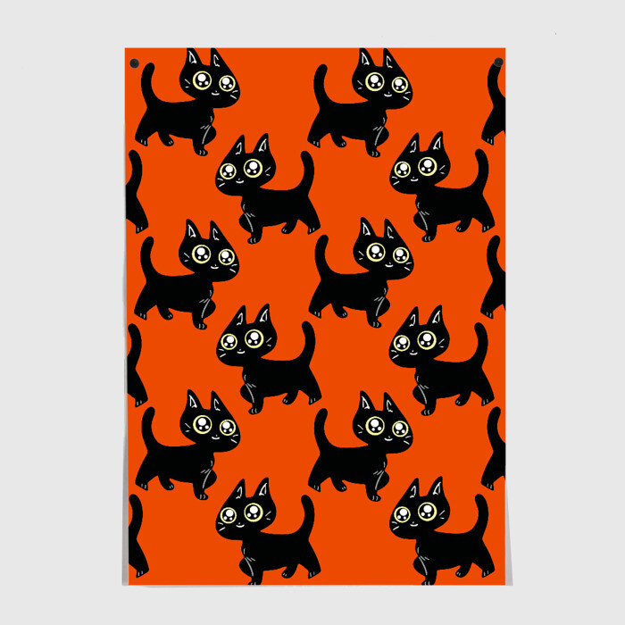 Постер HALLOWEEN CATS фото