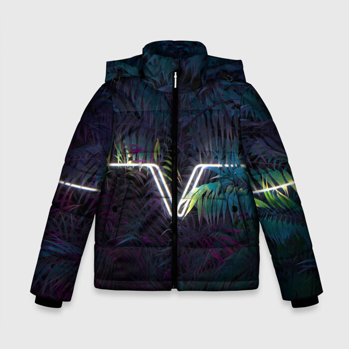 Зимняя куртка для мальчиков 3D тропики фото