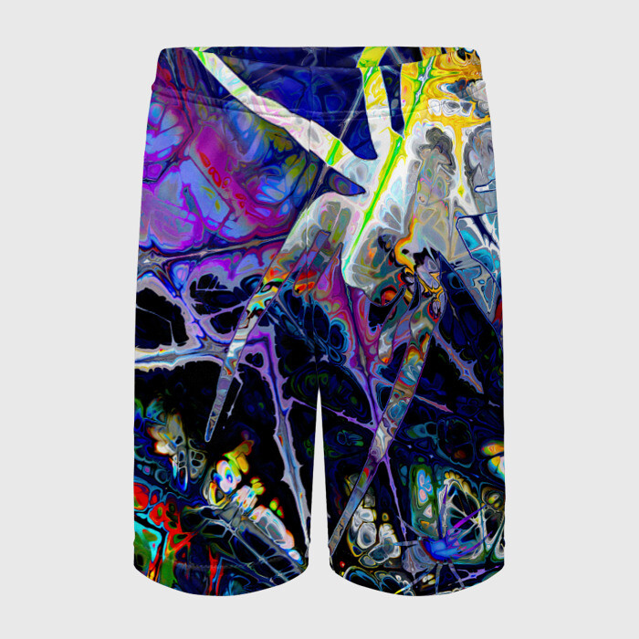 Детские спортивные шорты 3D Gasoline stains abstraction фото