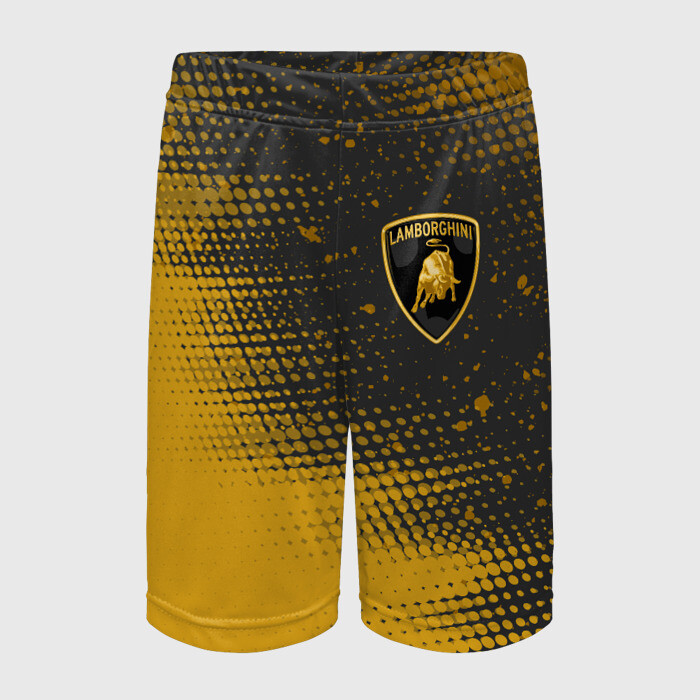 Детские спортивные шорты 3D LAMBORGHINI Ламборгини фото