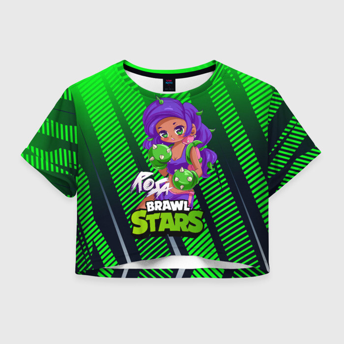 Женская футболка Crop-top 3D Rosa Brawl Stars фото