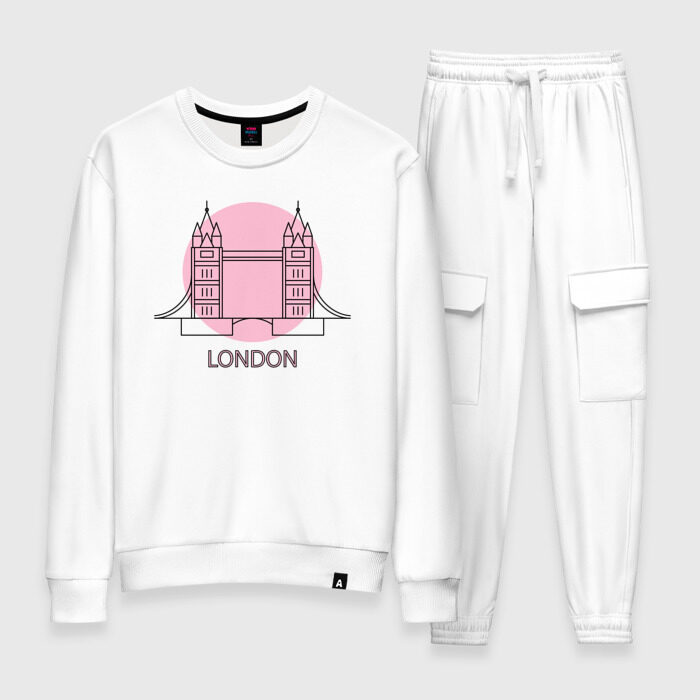 Женский костюм хлопок London Лондон Тауэрский мост фото
