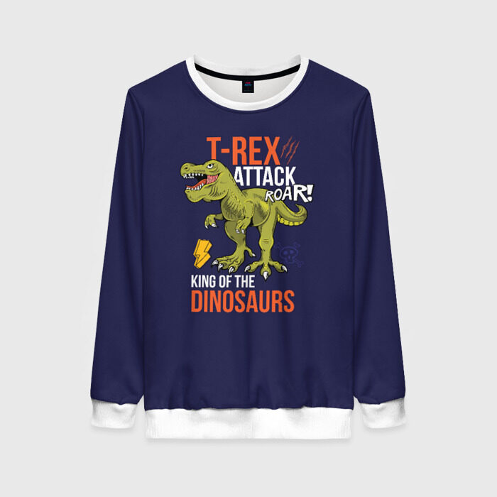 Женский свитшот 3D Тираннозавр фото