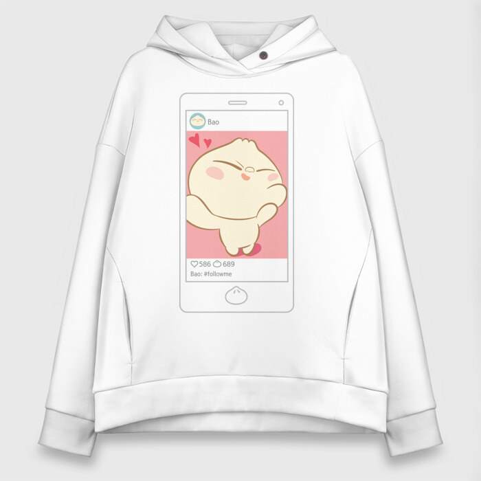 Женское худи Oversize хлопок Bao фото