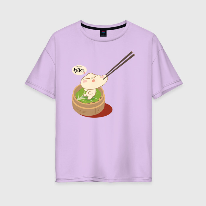Женская футболка хлопок Oversize Bao фото