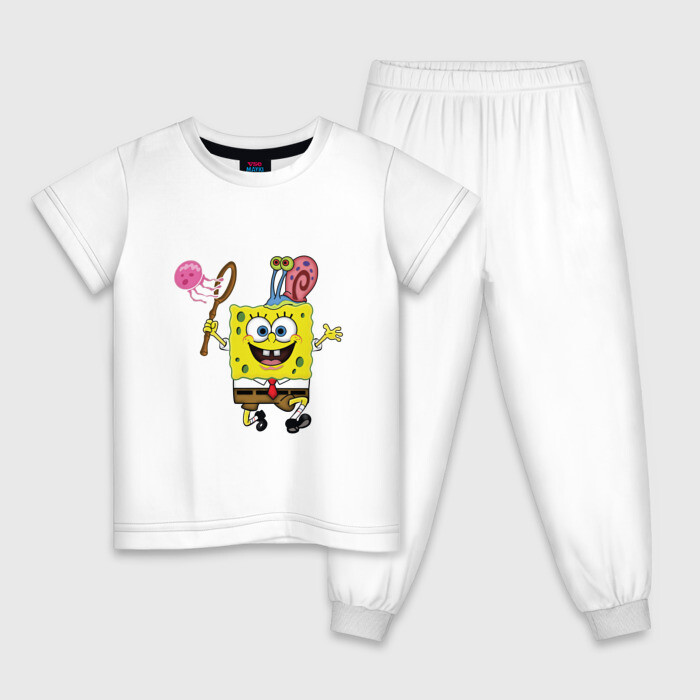 Детская пижама хлопок Губка Боб  фото