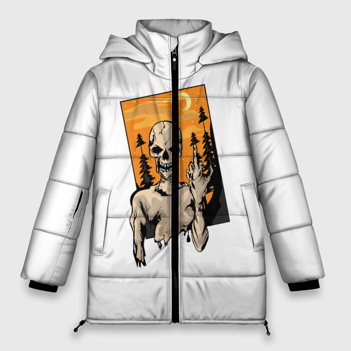 Женская зимняя куртка 3D Зомби фото