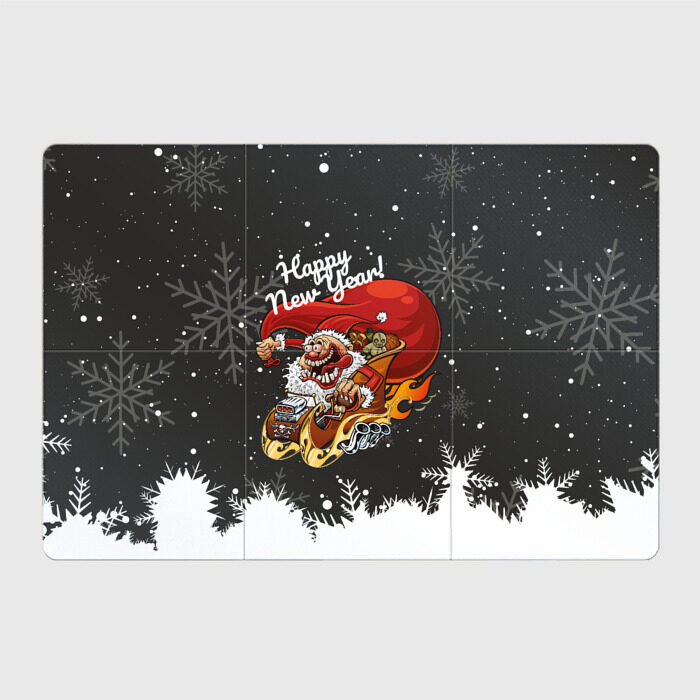 Магнитный плакат 3Х2 Сумасшедший Санта фото