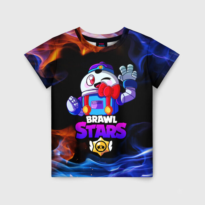 Детская футболка 3D BRAWL STARS LOU фото
