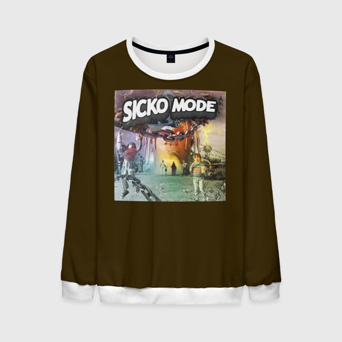 Мужской свитшот 3D Travis scott sicko mode фото