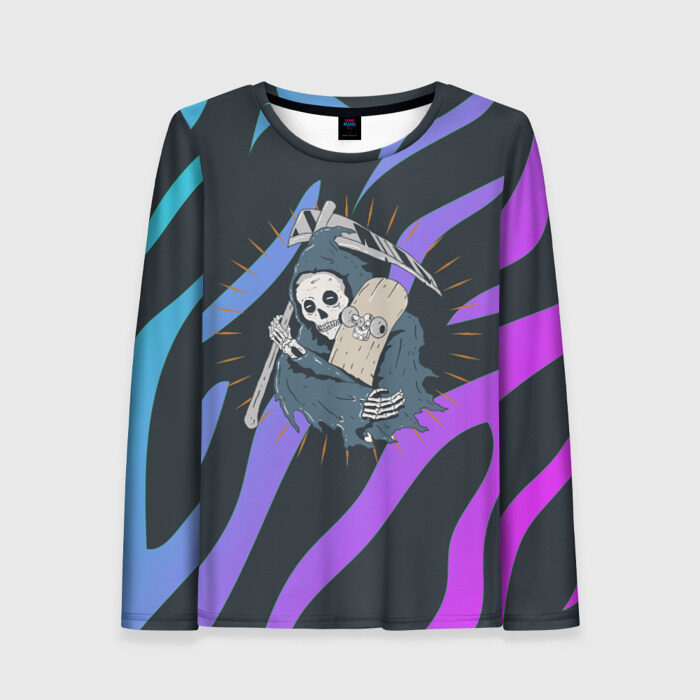 Женский лонгслив 3D Skate or die фото