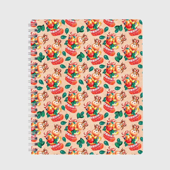 Тетрадь Новый 2021 год бычки фото