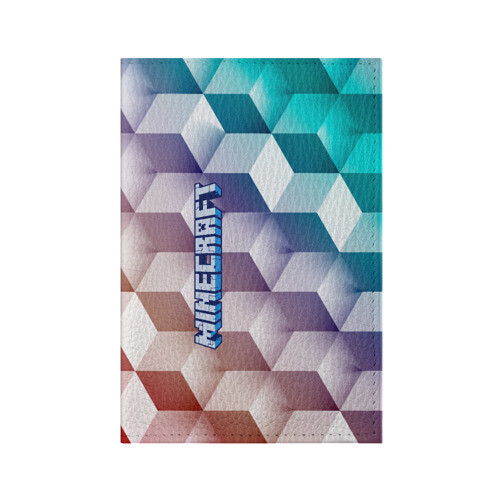 Обложка для паспорта матовая кожа Minecraft фото