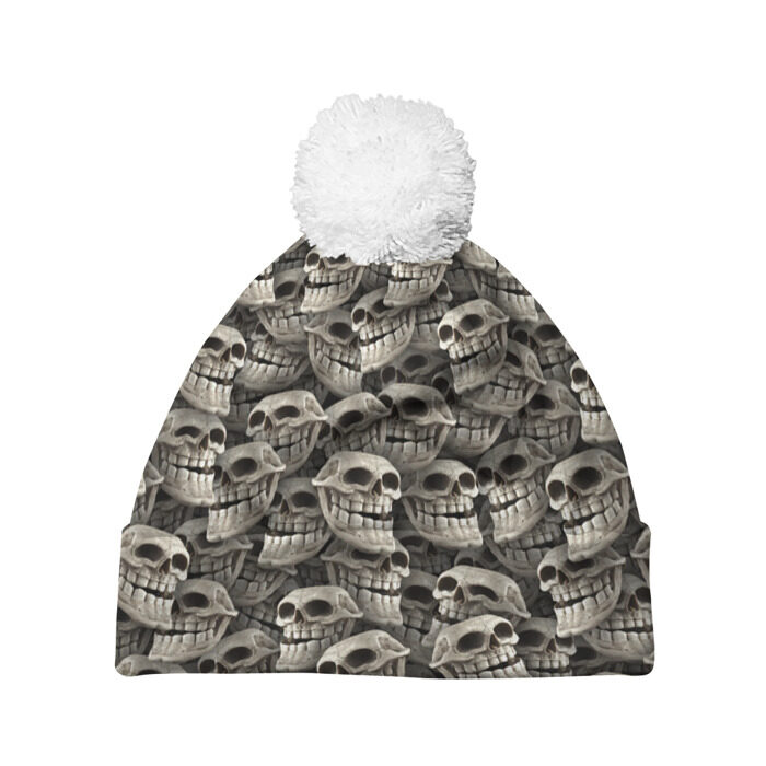Шапка 3D c помпоном Черепа троллей фото