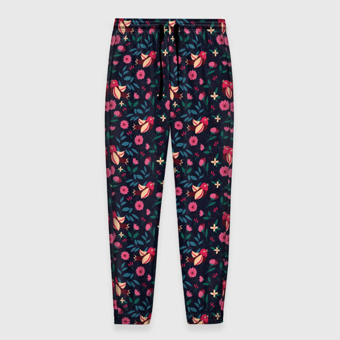 Мужские брюки 3D Птичка узор фото