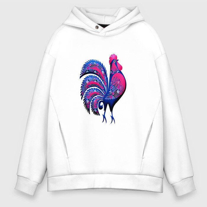 Мужское худи Oversize хлопок Петух фото