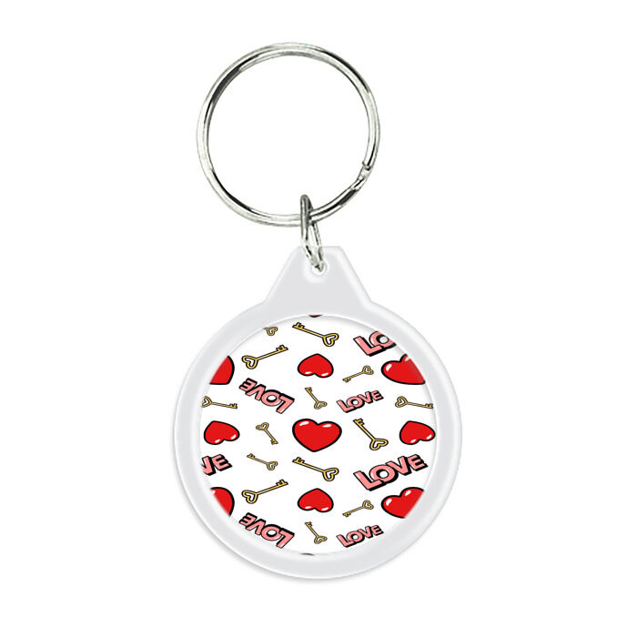 Брелок круглый Valentines Day фото