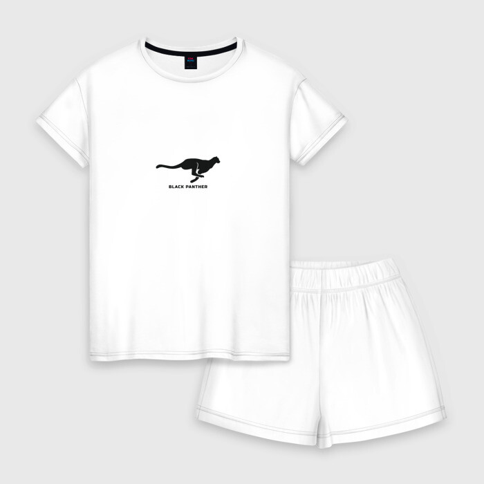 Женская пижама с шортиками хлопок Black panther фото