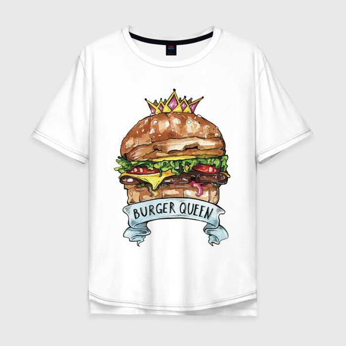 Мужская футболка хлопок Oversize Burger queen фото