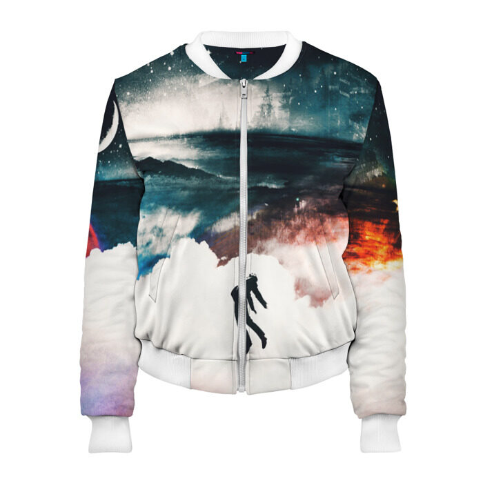 Женский бомбер 3D КОСМОС фото