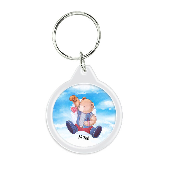 Брелок круглый Bear Love фото