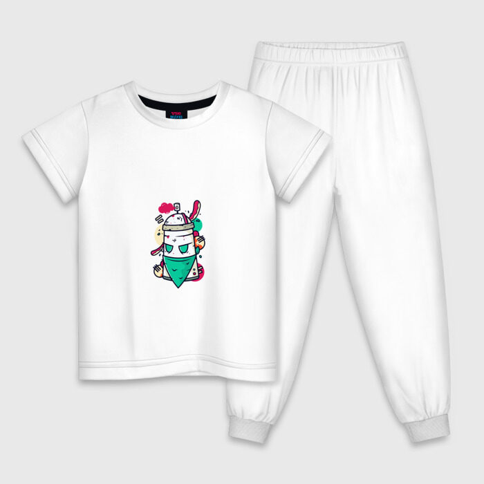 Детская пижама хлопок граффити фото