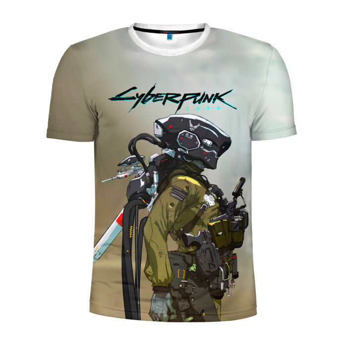 Мужская футболка 3D спортивная Cyberpunk 2077|Киберпанк 2077 фото