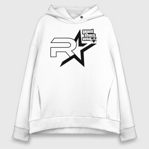 Женское худи Oversize хлопок Grand Theft Auto Rockstar фото