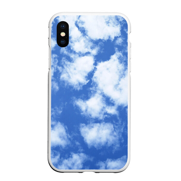 Чехол для iPhone XS Max матовый ОБЛАКА фото