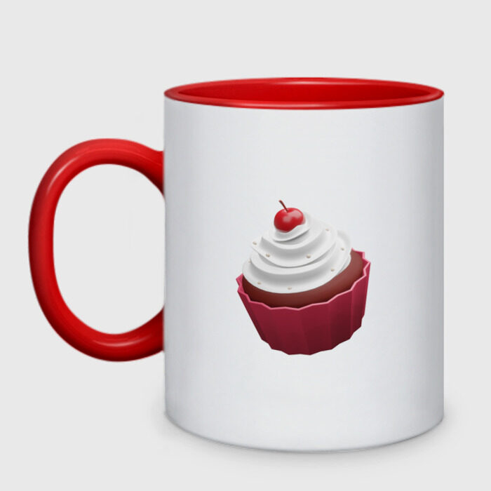 Кружка двухцветная кекс фото
