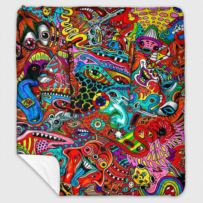 Плед с рукавами яркая абстракция фото