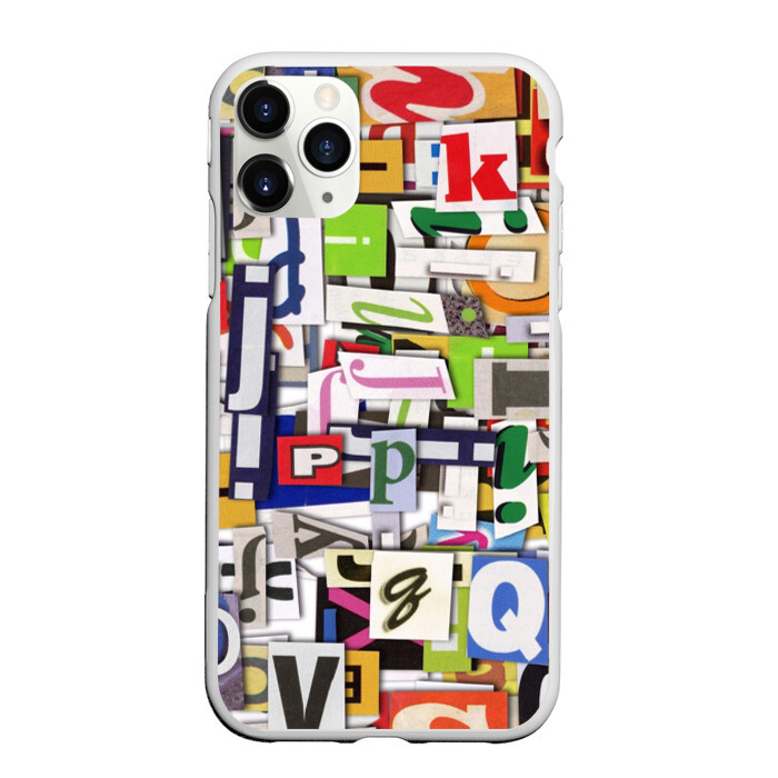 Чехол для iPhone 11 Pro матовый АЛФАВИТ фото