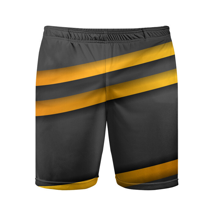 Мужские шорты спортивные Желтые полосы фото