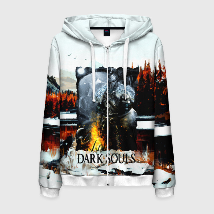 Мужская толстовка 3D на молнии DARK SOULS NEW фото