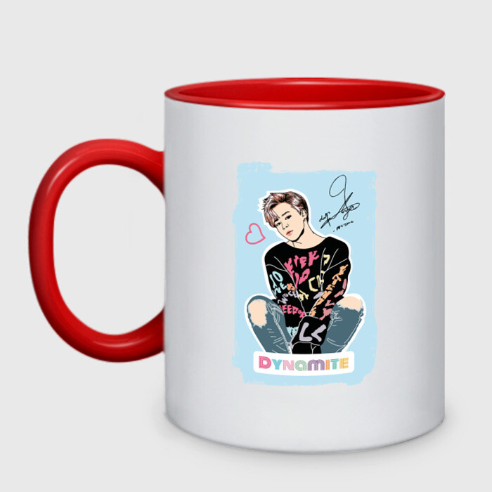 Кружка двухцветная BTS Jimin Чимин фото