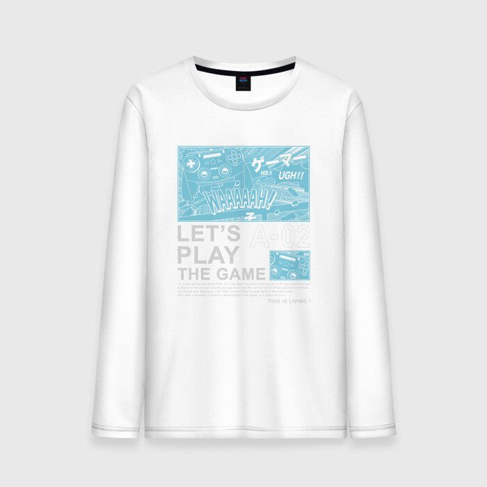 Мужской лонгслив хлопок LETS PLAY THE GAME ГЕЙМЕР фото