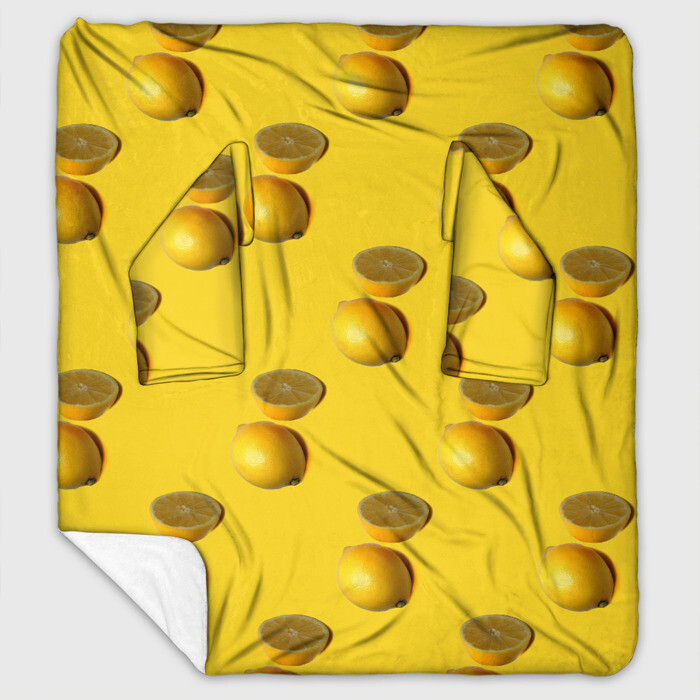 Плед с рукавами Летние лимоны фото