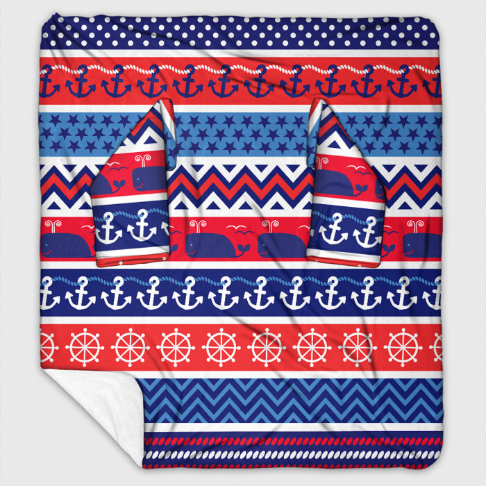 Плед с рукавами Морские мотивы фото