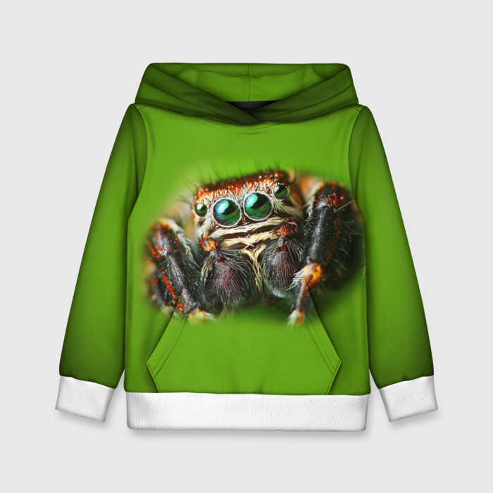 Детская толстовка 3D ПАУК ВБЛИЗИ фото