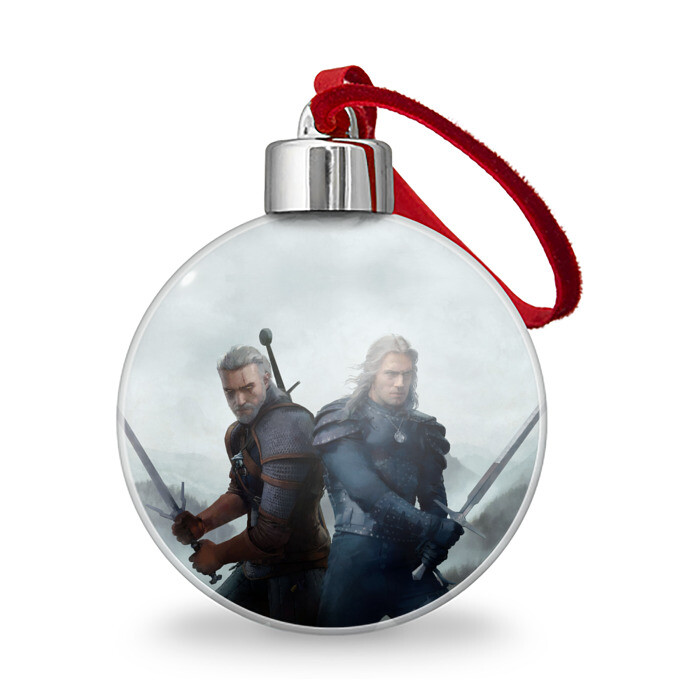 Ёлочный шар Ведьмак два Геральта фото