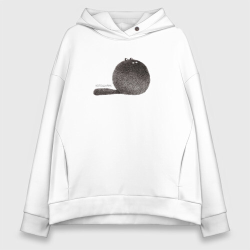 Женское худи Oversize хлопок Котошарик фото