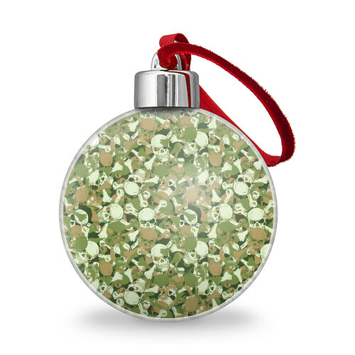 Ёлочный шар Камуфляж из черепов фото