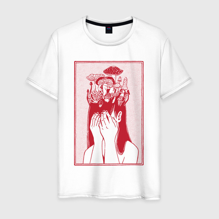 Мужская футболка хлопок Mushroom Girl фото