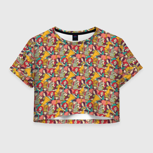 Женская футболка Crop-top 3D Оркестр фото