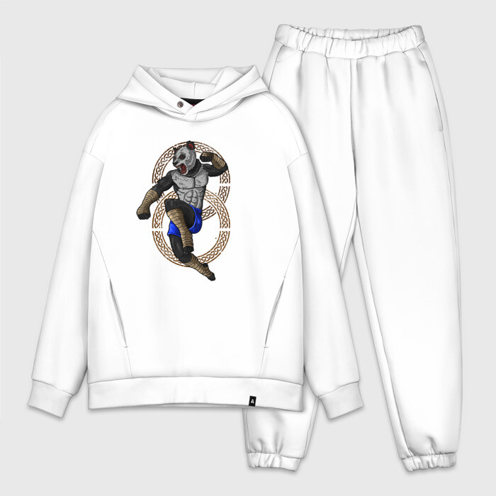 Мужской костюм хлопок OVERSIZE Тайская панда фото