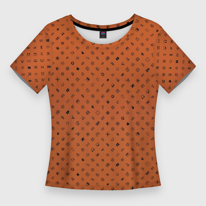 Женская футболка 3D Slim РазНые ПрилоЖения фото