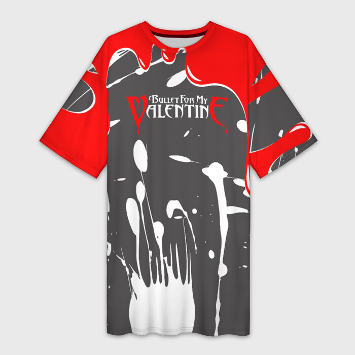Платье-футболка 3D Bullet For My Valentine  потеки фото
