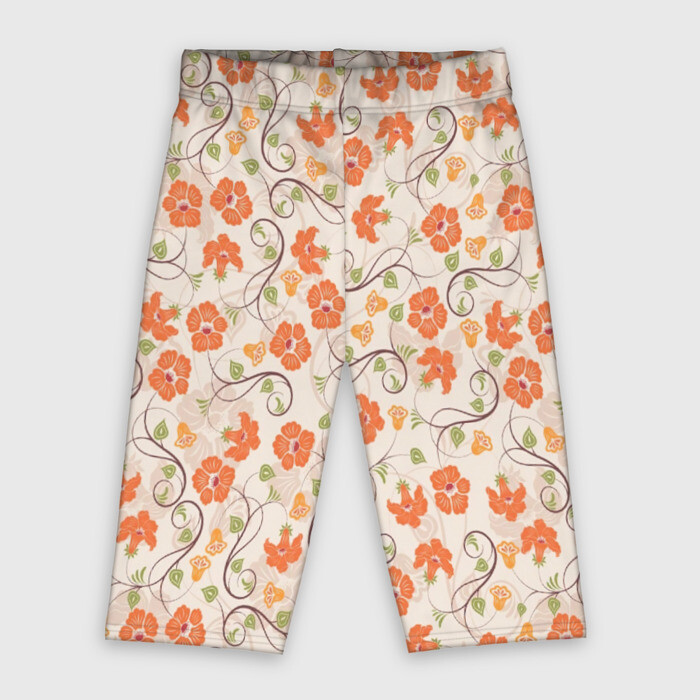 Велосипедки 3D Оранжевый вьюнок фото